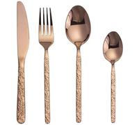 WDCDYQDH Juego de Cubiertos Dorados para cenas para 6 Cubiertos Juego de Utensilios de Cubiertos de 24 Piezas (Color: Go (Blanco (Oro Rosa 32 Piezas para 8)