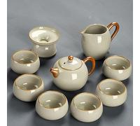 WDCDYQDH Juego de té Juego de té Juegos de té para Adultos Tetera de cerámica para Oficina en casa, Juego de té RU Kiln