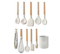 WDCDYQDH Juego de Utensilios de Cocina, 10 Piezas de Silicona Antiadherente con Soporte.