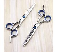 WDCDYQDH Tijeras de peluquería 440c, Juego de Tijeras para Cortar el Cabello de 6 Pulgadas, Tijeras para entresacar, Tijeras para Cortar el Cabello, Color Morado (Azul)