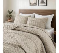 WDCOZY Juego de Ropa de Cama de Gran tamaño California King con Fundas de Almohada, Colcha Ligera y Suave, para Todas Las Estaciones, Primavera y Verano, 3 Piezas, 116 x 106 Pulgadas