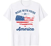 WDCzzFD 22- USA American Patriot Land of Free Brave Patriot Flag Allegiance T-Tshirts Camisetas y Tops(Large)