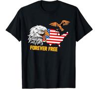 WDCzzFD 23- USA American Patriot Land of Free Brave Patriot Flag Allegiance T-Tshirts Camisetas y Tops(X-Large)