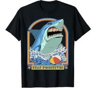 WDCzzFD 26- Funny A Great Week for A Shark to Stay Positive T Tshirts Camisetas y topss(Small)