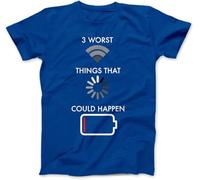 WDCzzFD 3 Worst Things That Could Happen WiFi T-Tshirts Camisetas y Tops Cotton(X-Large)