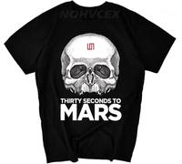 WDCzzFD 30 Seconds to Mars Adult T Tshirts Camisetas y Tops Cool Normal Loose T-Tshirts Camisetas y Tops 30 Seconds to Mars Men's Summer Tees(Small)