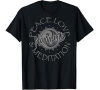 WDCzzFD 33- Namaste Spiritual Peace Yoga Love Meditation Yin Yang T Tshirts Camisetas y Tops(Large)