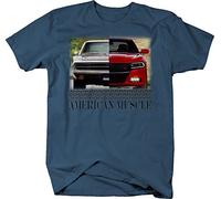 WDCzzFD American Muscle Hotrod Charger Modern Classic Hotrod Racing T Tshirts Camisetas y Tops for Men Med Denim Blue(X-Large)