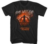 WDCzzFD Amityville Horror Movie Home Sweet Home Mens T Tshirts Camisetas y Tops Haunted House 112 Ocean Ave Black(Small)