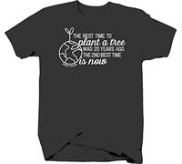 WDCzzFD Best Time to Plant a Tree Was 20 Years ago, 2nd Best Time is Now T Tshirts Camisetas y Tops for Men Black(Small)