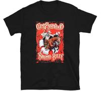 WDCzzFD Billy Clint Eastwood Rundown Traveling Circus Wild West Show Mccoy Classic Western Movie Film T-Tshirts Camisetas y Tops(Small)