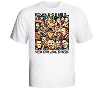 WDCzzFD Daniel Craig Tribute White Yellow Black Red Mens Women T Tshirts Camisetas y Tops 100% Cotton OR Print by ED SEEMAN8421(XX-Large)