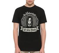 WDCzzFD - On Wednesdays We Wear Black T-Tshirts Camisetas y Tops(Large)
