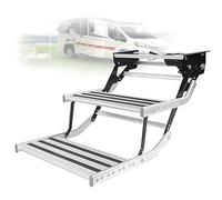 WDDEYYDS Auto-Sensing Electric Retractable RV Steps-Auto Extend/Retract When Door Opens/Closes,220kg Load,IPX67 Waterproof,LED Light,Non-Slip Design,for RV/Truck/Motorhome DoubleLayer-12V