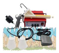 WDDEYYDS Electric Air Spraying Machine,Powder Coating Gun, Electrostatic Powder Coating System, Powder Coat Machine with Spray Gun, Foot Switch, Power Source, 2 Nozzles, 2 Powder Cups,Red