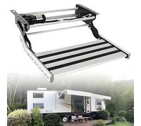 WDDEYYDS Premium Electric RV Entry Steps - 200kg/440lbs Bearing Capacity,Corrosion-Resistant Aluminum,LED Step Indicator,Non-Slip Textured Surface,Fits RV/Trailer/Motorhome SingleLayer-24V