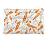 WDdZzyy Alfombrilla lavable para cama de perro, diseño de conejito blanco y zanahoria, suave, cómodo, parte inferior antideslizante para perros grandes, jumbo, medianos y pequeños, 36 x 24 pulgadas