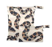 WDdZzyy Ball Python - Bolsas minimalistas con cremallera para nadadores, paquete de 2 artículos esenciales de viaje para bebés con asas para piscina