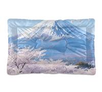 WDdZzyy Blue and White Japanese Mount Fuji Cherry Blossoms - Alfombrilla antideslizante para perros grandes, jumbo, medianos y pequeños, 91,4 x 61 cm