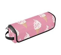 WDdZzyy - Bolsa de viaje con almohadilla resistente al calor, organizador de alisadores de pelo de gran capacidad para rizadores, rizadores, secador de pelo, delicioso helado melocotón, 1 talla