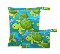 WDdZzyy - Bolsas secas reutilizables para hacer tortugas de dibujos animados, paquete de 2 unidades, artículos esenciales de viaje para volar con asas para yoga