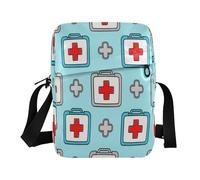 WDdZzyy Bolso bandolera cruzado para mujer, bolso cruzado para mujer, bolso cruzado para viajes, correa ajustable para negocios, médico, medicina, caja impresa