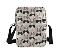 WDdZzyy Bolso de mensajero para hombre sobre el hombro para hombre, bolso cruzado para mujer, bolso de hombro, correa ajustable, viajes, gafas de sol, conejo