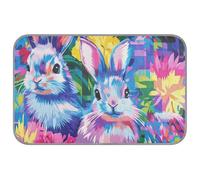 WDdZzyy Bunny Rabbits Happy Easter Summer - Alfombrilla de refrigeración para perro de 38 x 23 pulgadas, alfombrilla fría para hámster al aire libre, lavable, manta refrescante para perro, M