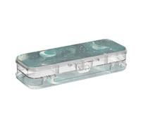 WDdZzyy - Caja de lápices transparentes de doble cubierta para lápices de tarot de color verde dorado y astrología y luna