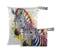 WDdZzyy Caricatura dulce y poderosa bolsa blanca con cremallera para bebé, paquete de 2 artículos esenciales de viaje para volar con asas para viajar