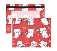 WDdZzyy Carpeta de 3 agujeros para el día de Acción de Gracias, diseño de gatos Manx, color naranja, paquete de 2 artículos escolares para estudiantes