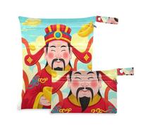 WDdZzyy Chinese Unique Culture God Wealth prop1 bolsa para traje de baño, 2 unidades esenciales de viaje para volar con asas para yoga