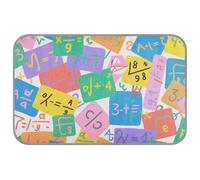 WDdZzyy Colorida fórmula matemática de dibujos animados de verano al aire libre, cama de refrigeración para gatos para interiores para animales en interiores, plegable, esterilla refrescante para