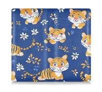 WDdZzyy Cute Little Blue Tigers - Estuche de cuero azul para seguro de registro de automóvil y tarjeta de identificación, accesorios de comparación de camiones para tarjetas, documentos esenciales de