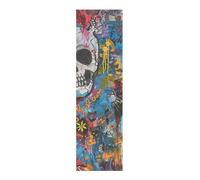 WDdZzyy Day of The Dead - Cinta de agarre para monopatín, diseño de calavera blanca, cinta de agarre antidesgarro para patineta de 83 x 22 cm