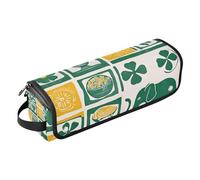 WDdZzyy Elephants Clover Green 2 en 1 - Funda de viaje de hierro con alfombrilla de hierro, herramientas de calefacción, bolsa de viaje organizadora para Straigheners, rizador, secador de pelo