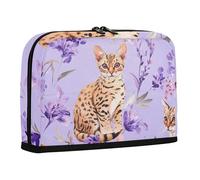 WDdZzyy - Estuche organizador divertido de Savannah Cats morado, de gran capacidad, organizador de escritorio multiusos, para adolescentes, escuela, imprescindible