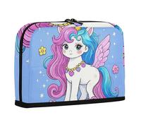 WDdZzyy Estuche para lápices de dibujos animados con diseño de unicornios arcoíris de gran capacidad, gran capacidad, estuche de papelería para profesores, escuela