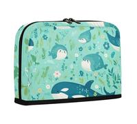 WDdZzyy - Estuche para lápices de dibujos animados delicados, color verde Orca, gran capacidad, con ranura para monedas, para niñas y universidades