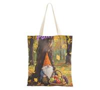 WDdZzyy Hello Fall Autumn Tree Dwalf - Bolsa de lona con bolsillos para mujer con bolsillos con asas, reutilizable, regalos de playa a granel