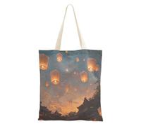 WDdZzyy Kongming Lights Night Sky - Bolsa de lona para mujer, regalos para compañeros de trabajo, bolsas de lona a granel