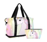 WDdZzyy Magical Unicorn - Bolsa de mano con bolsillo para mojado y correa ajustable, impermeable, para hombres y mujeres