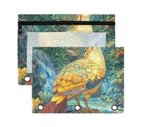 WDdZzyy Mighty Quail River - Estuche para lápices con ventana transparente suave en varios colores, 2 unidades para almacenar suministros escolares y profesores