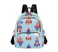 WDdZzyy Mochila impermeable para mujer (35,6 cm), diseño de cohetes rojos y azules, para viajes y trabajo, 4 de julio Independence Day Red and Blue Rockets, Medium, 4 de julio Independence Day Red and