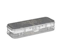 WDdZzyy Moon - Caja de lápices transparentes de doble cubierta para manualidades con broche y tapa