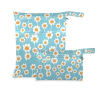 WDdZzyy Multi-Daisy White Pro1 - Bolsa para pañales húmedos, 2 unidades, artículos esenciales con asas para guardería