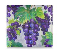 WDdZzyy Pintura al óleo con uvas moradas de cuero de primera calidad para registro y tarjeta de seguro, guantera, organiza para cualquier coche, camión, motocicleta, remolque o barco