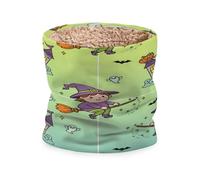 WDdZzyy Polaina de cuello de brujas y castillo de dibujos animados de Halloween para clima frío, bandanas deportivas gruesas y resistentes al viento para hombres y mujeres