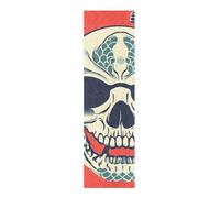 WDdZzyy Rollo de cinta de agarre con patrón vintage de calavera para monopatín, accesorios de patineta, 33 x 9 pulgadas, lijas para monopatín