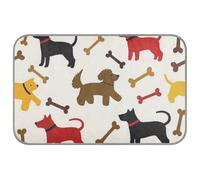 WDdZzyy Siluetas de animales de hueso de dibujos animados beige, cama refrescante de verano para gatos, cama de enfriamiento automático para gatos al aire libre para dormir conejo manta suave fria